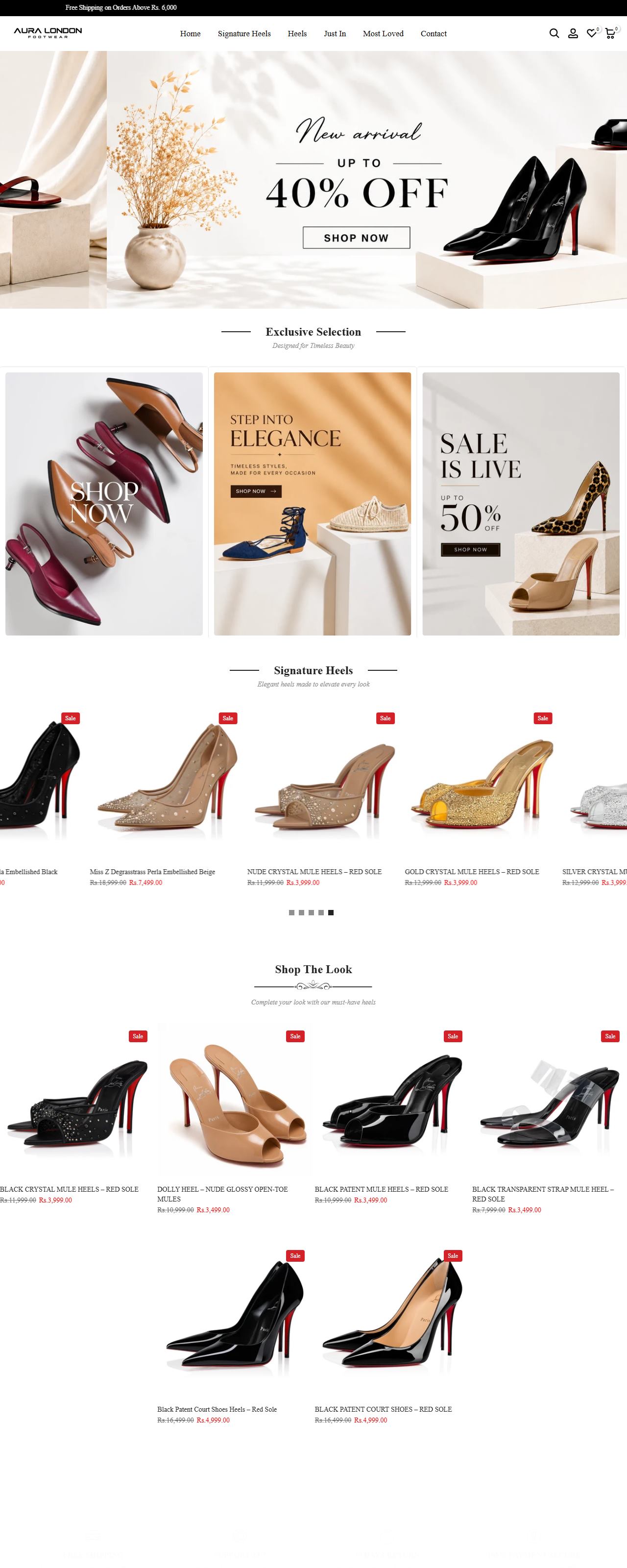 Preview of Aura London homepage