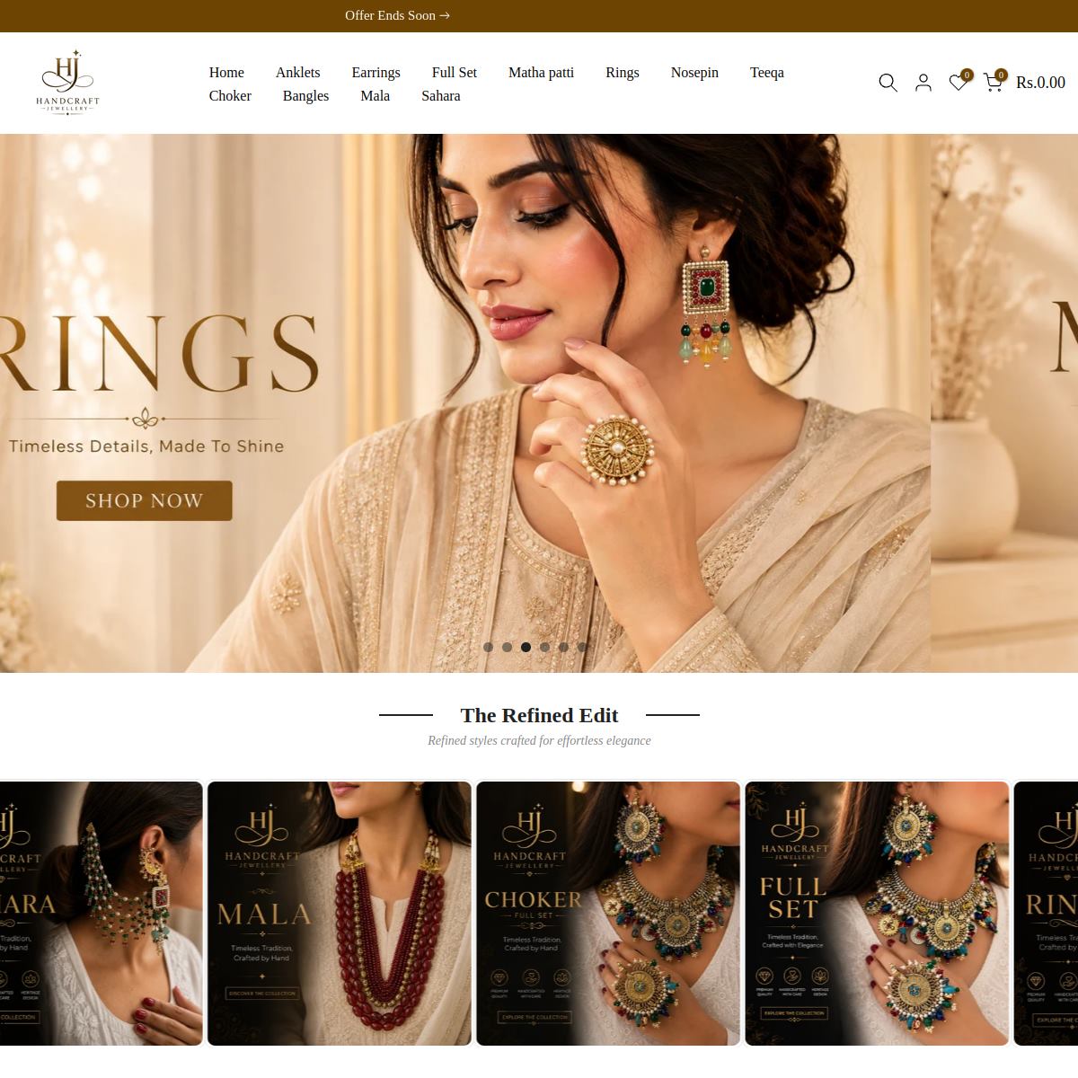Preview of Handcraft Jewellery homepage