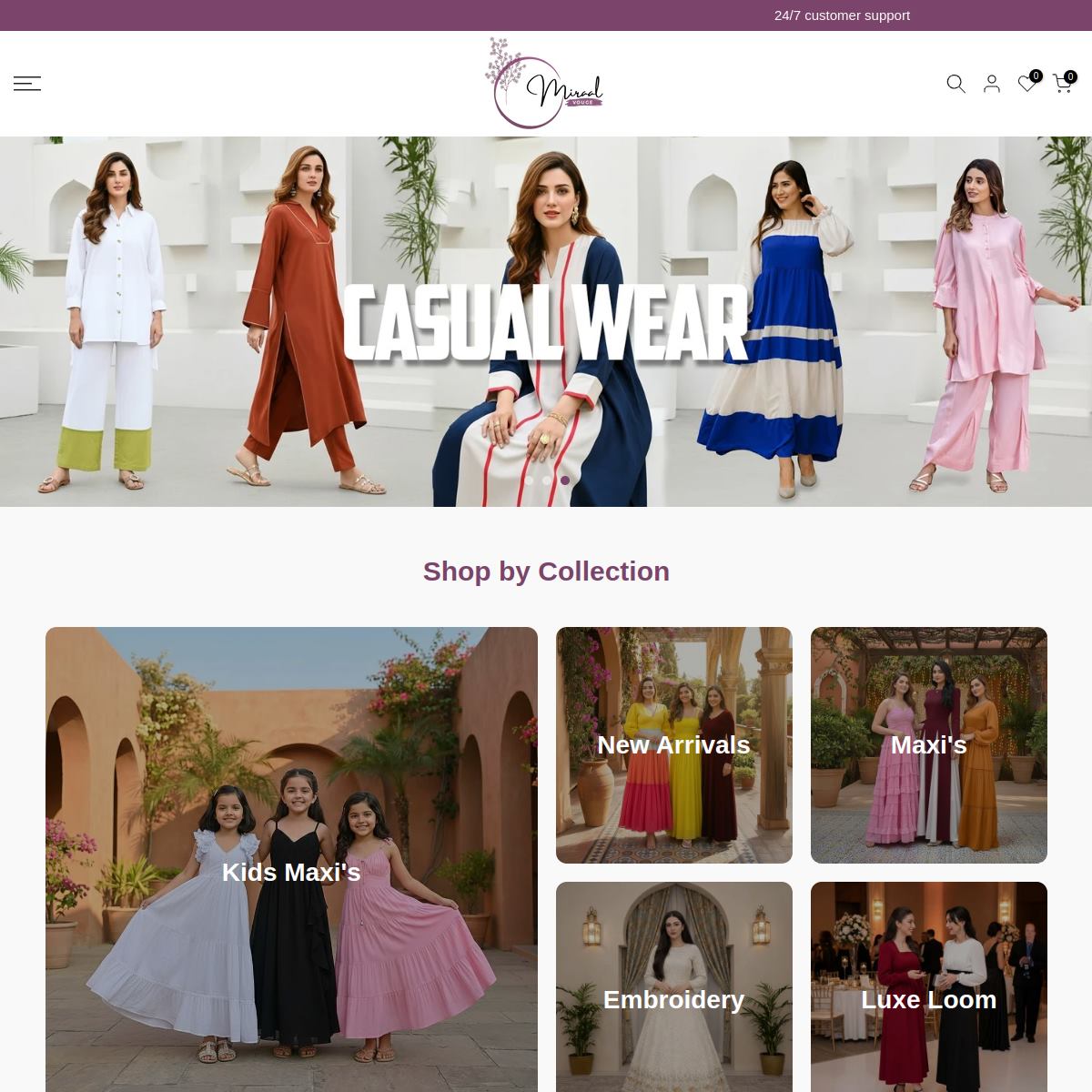 Miraal Vogue website preview